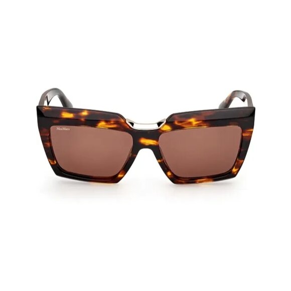 NEW MAX MARA SUNGLASSES, MM0137 52E HAVANA WOMEN EYEWEAR